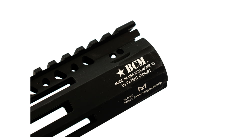 Bravo Company MFG MCMR M-LOK Compatible Modular Rail, 10 inch, Steel Barrel Nut/Hardware/Sling Mount, Black, BCM-MCMR-10-556-BLK