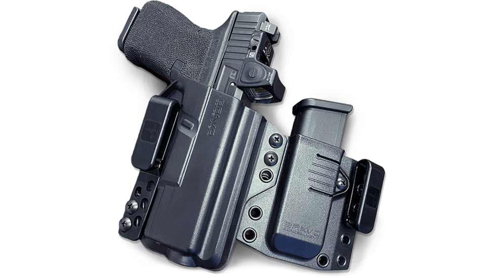 Bravo Concealment IWB Torsion 3.0 Holster, Glock 19, 23, 32, 19X, 19 MOS, 45, Gen 3-5, Right Hand, 1.50in Belt Clips, Black, Small, 850007014674