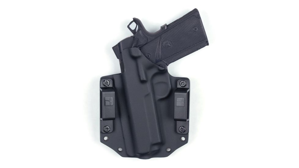 Bravo Concealment OWB BCA 2.0 Holster, 1911 Dan Wesson 4.25in, Non-rail .45acp, Right Hand, 1.50in Belt Loops, Black, Small, 850007014032