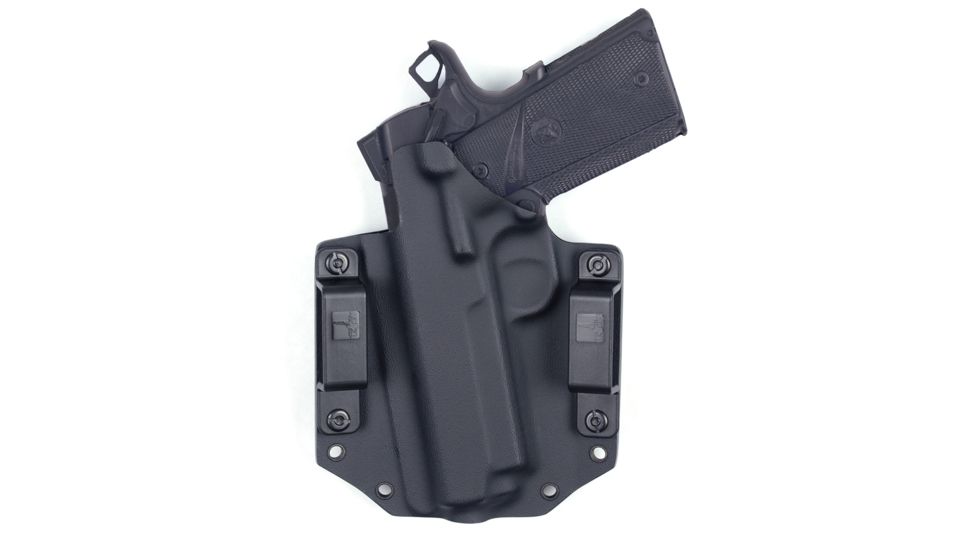 Bravo Concealment OWB BCA 2.0 Holster, 1911 Dan Wesson, 4.25in rail .45acp, Right Hand, 1.50in Belt Loops, Black, Small, 850007014049