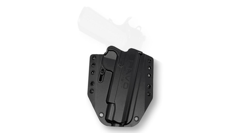 Bravo Concealment OWB BCA Holster W/ 1.5 in Belt Loops, 1911 4.25-5 in Rail/No Rail, Right Hand, Polymer, Black, BC10-1022