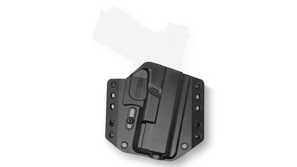Bravo Concealment OWB BCA Holster 3.0, Glock 19, 23, 32, 19X, 19 MOS, 45 Gen 3-5, Right Hand, 1.5in Belt Loops, Black, Small, BC10-1001