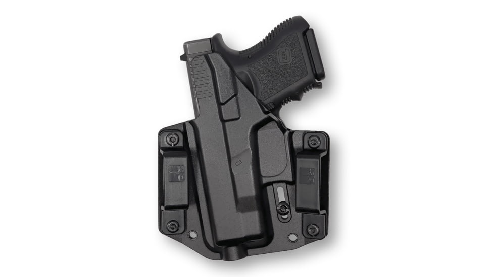 Bravo Concealment OWB BCA Holster 3.0, Glock 26, 27, 33 Gen 3-5, Right Hand, 1.5in Belt Loops, Black, Small, BC10-1003