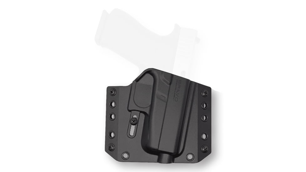 Bravo Concealment OWB BCA Holster W/ 1.5 in Belt Loops, Glock 43, Right Hand, Polymer, Black, BC10-1004