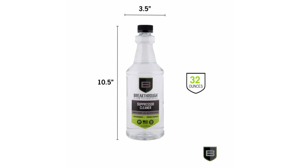 Breakthrough Clean Technologies Suppressor Cleaner, 32oz, Clear, BTSC-32OZ