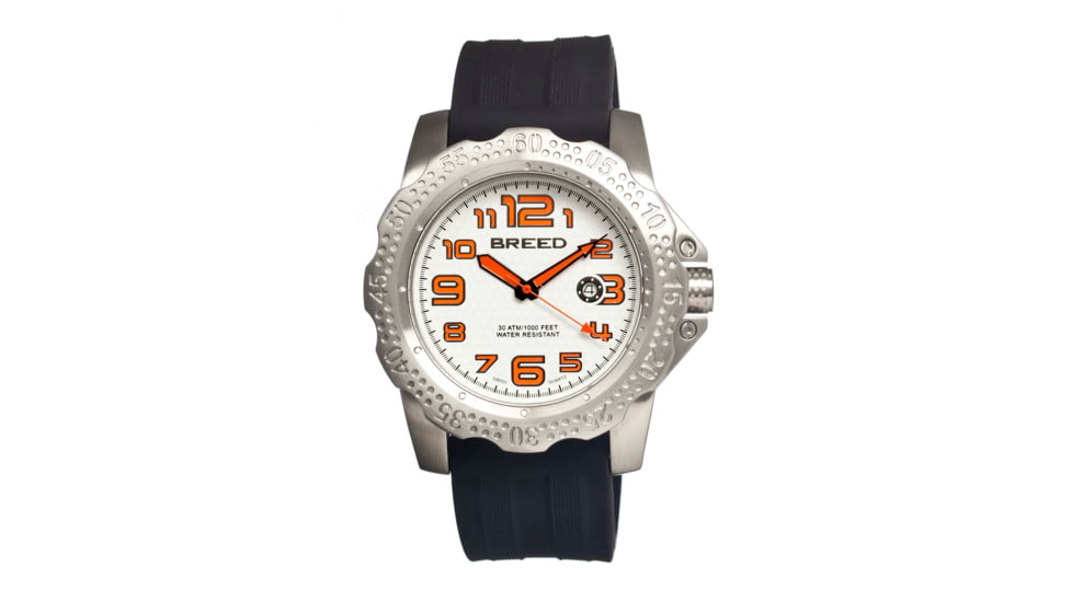 Breed 1902 Deep Mens Watch, White BRD1902