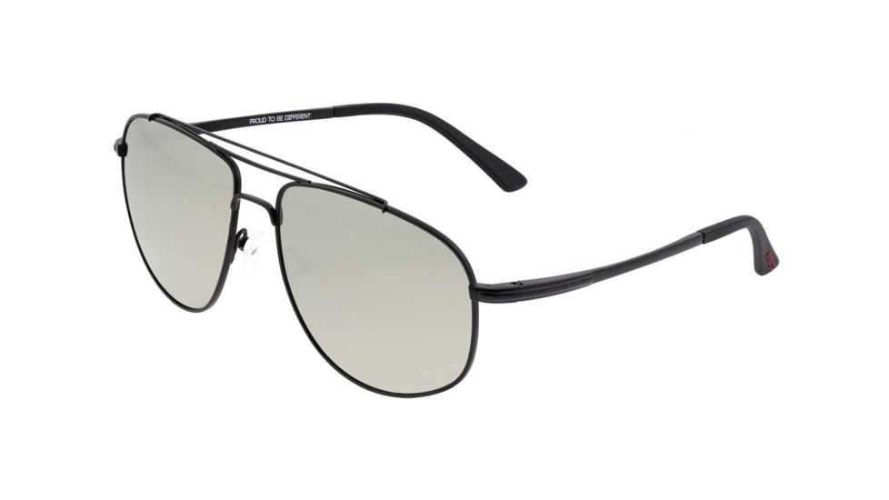 Breed Asteroid Sunglasses, Black Titanium Frame, Silver Polarized Lens, Black/Silver, One Size, BSG052BK