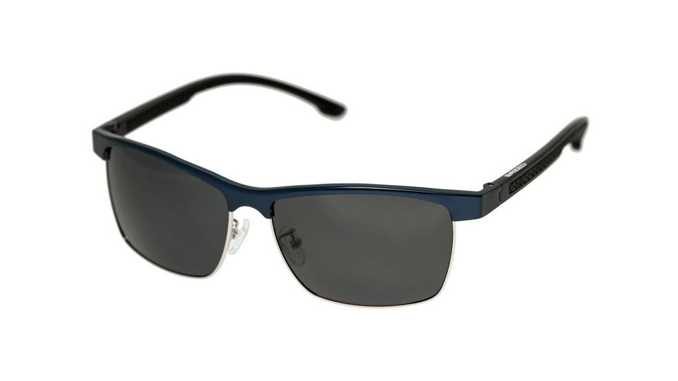 Breed Bode Sunglasses, Blue Titanium Frame, Black Lens BSG026BL