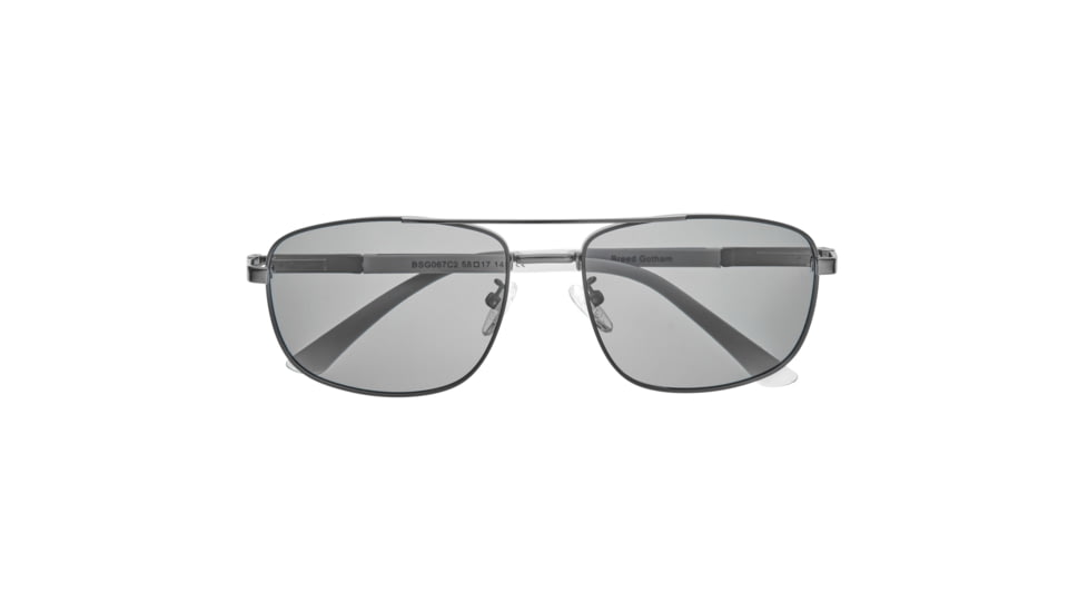 Breed Gotham Polarized Sunglasses - Mens, Silver Frame, Black Lens, Silver/Black, One Size, BSG067C2