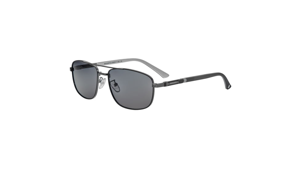 Breed Gotham Polarized Sunglasses - Mens, Silver Frame, Black Lens, Silver/Black, One Size, BSG067C2