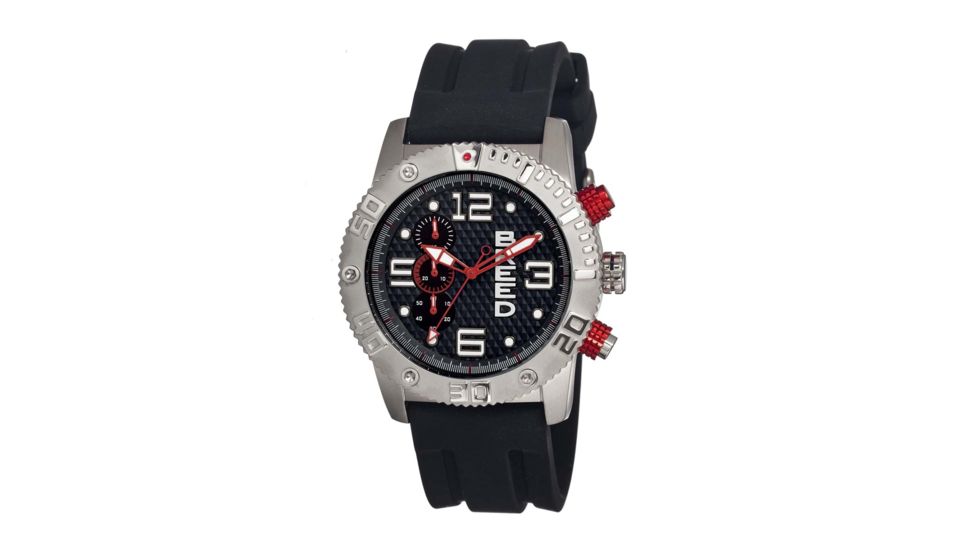 Breed Grand Prix Chronograph Mens Watch, Black Dial, 45mm Case Diameter BRD3901