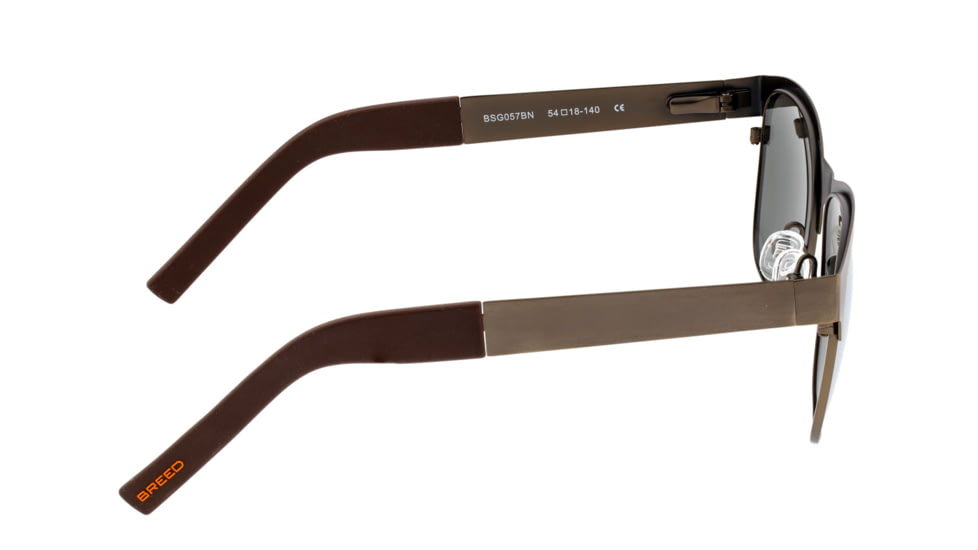 Breed Hypnos Sunglasses, Bronze Titanium Frame, Silver Polarized Lens, Bronze/Silver, One Size, BSG057BN