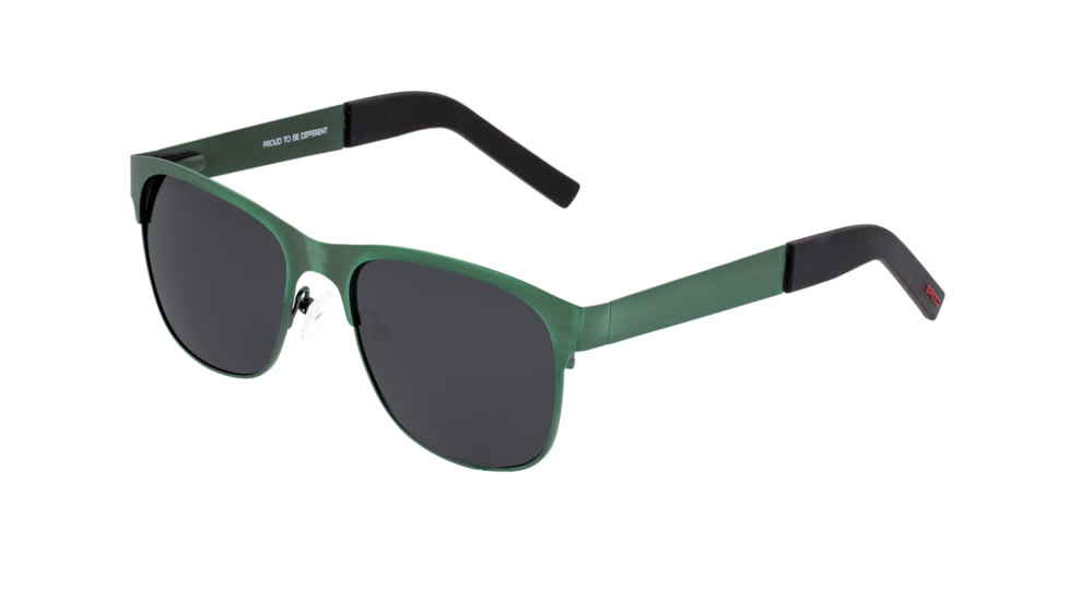Breed Hypnos Sunglasses, Green Titanium Frame, Black Polarized Lens, Green/Black, One Size, BSG057GN