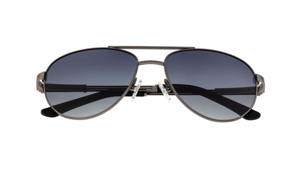 Breed Leo Sunglasses, Gunmetal Titanium Frame, Black Polarized Lens, Gunmetal/Black, One Size, BSG051GM