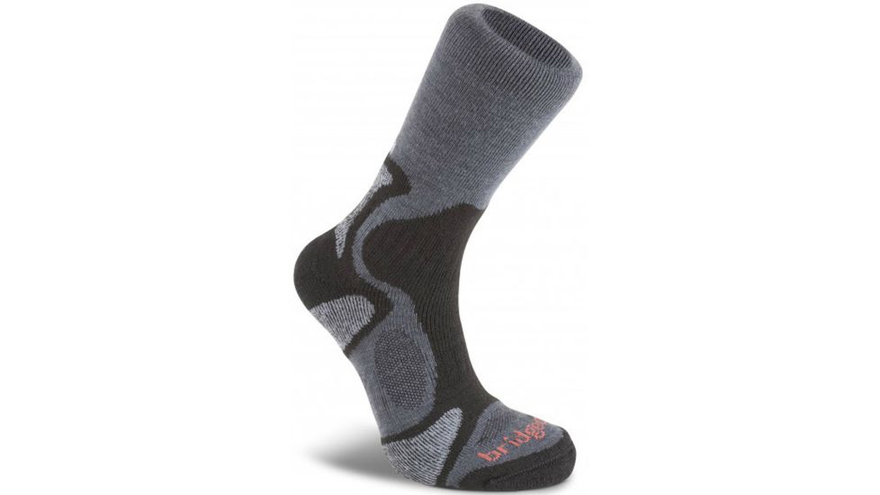 CoolFusion TrailBlaze Light Crew Sock - Mens-Gunmetal/Black-X-Large