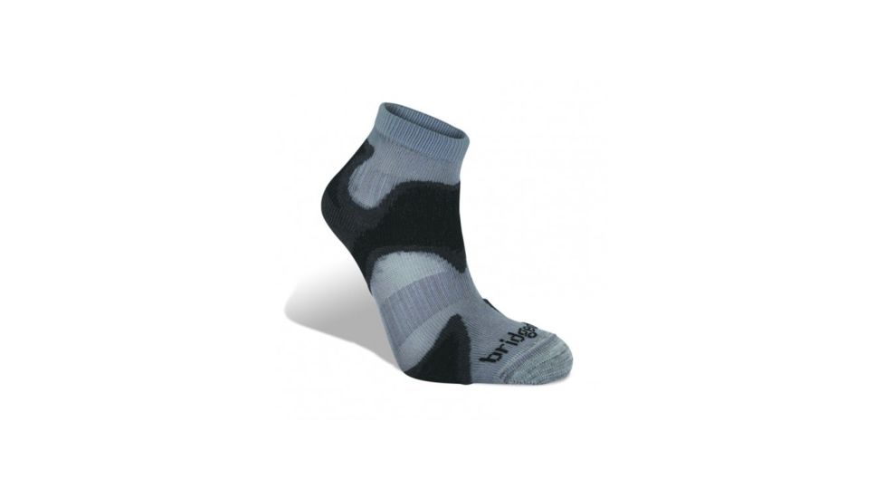 Bridgedale Men's Speed Demon Socks, Gunmetal/Black, Extra Large B612181-863-XL