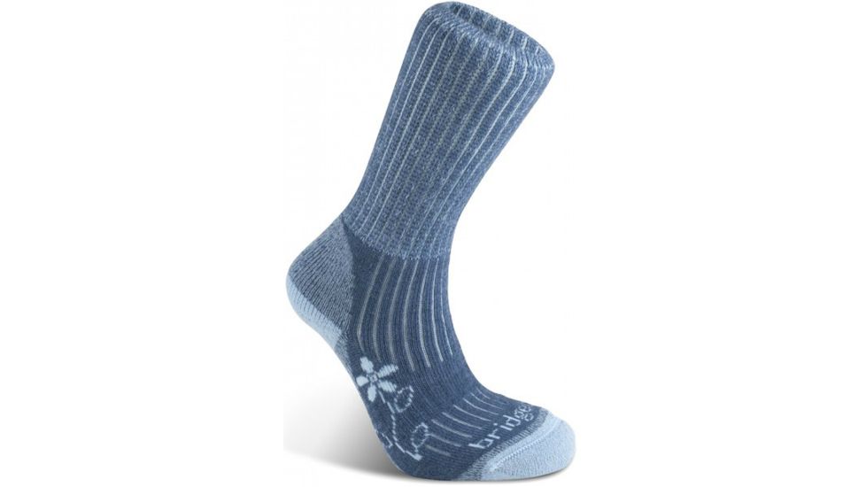 MerinoFusion Trekker Medium Crew Sock - Womens-Blue / Sky-Medium