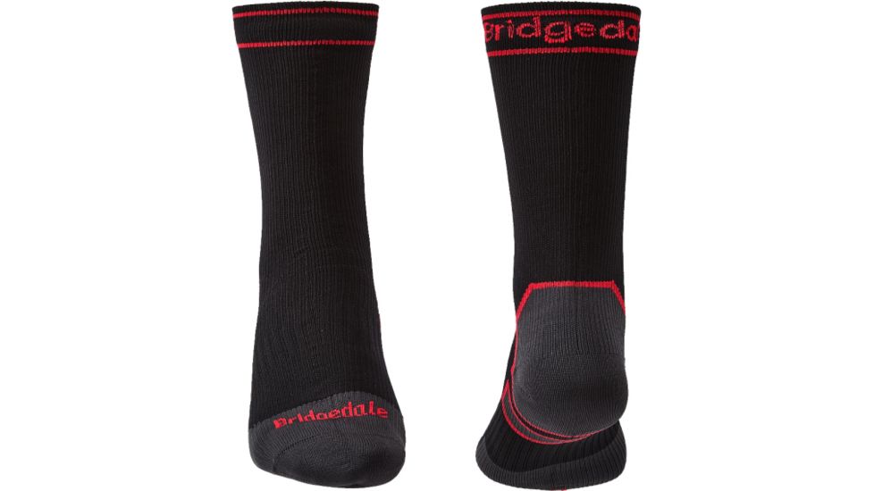 Bridgedale StormSock Heavyweight Boot Socks - Mens, Black/Red, Medium, 710076-845-M