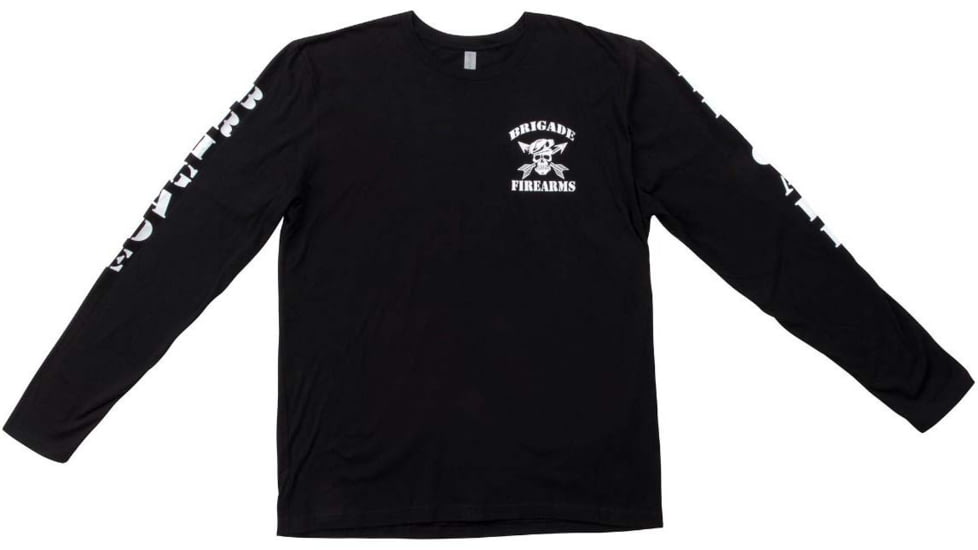 Brigade Manufacturing Garment Logo T-Shirt Long Sleeve, Black, Medium, GLS0A3B0