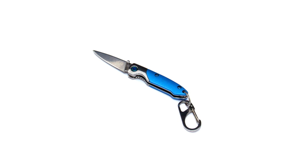 Brighten Blades Oyster Cult Keychain Not So Heavy Metal Knife w/Case, 1.625in, 8Cr13MoV Stainless Steel, Drop Point, BB-135
