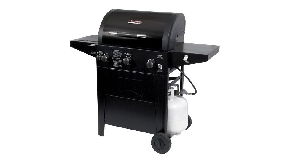 Brinkmann Outdoors Professional 3-Burner Propane Gas Grill, Black 810-3330-SB
