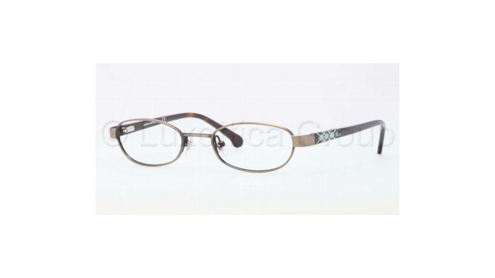 Brooks Brothers BB1008 BB1008 Single Vision Prescription Eyeglasses 1582-4518 - Taupe Frame, Demo Lens Lenses