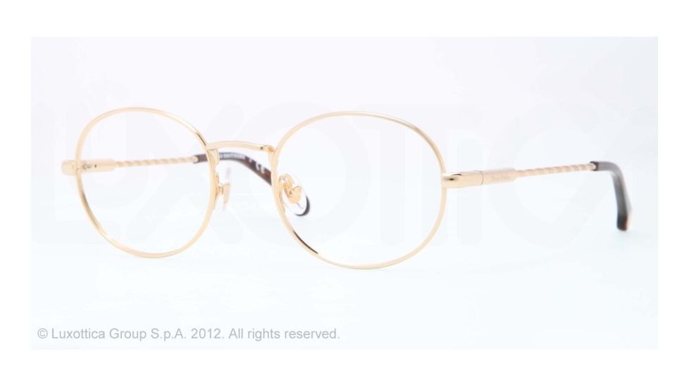 Brooks Brothers BB1018 Single Vision Prescription Eyeglasses 1526-47 - Gold Frame, Demo Lens Lenses