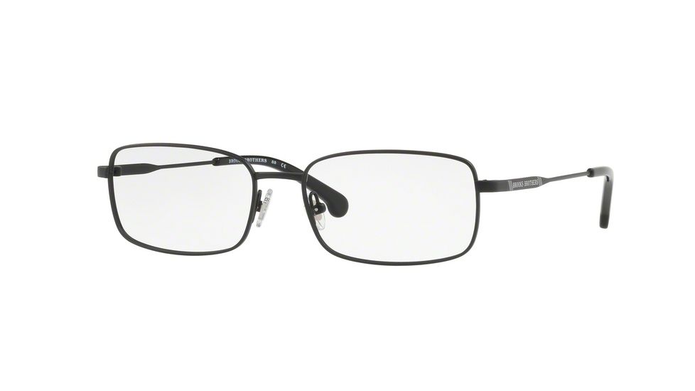 Brooks Brothers BB1037T Single Vision Prescription Eyeglasses, 53mm, Matte Black, BB1037T-1502T-53-SV