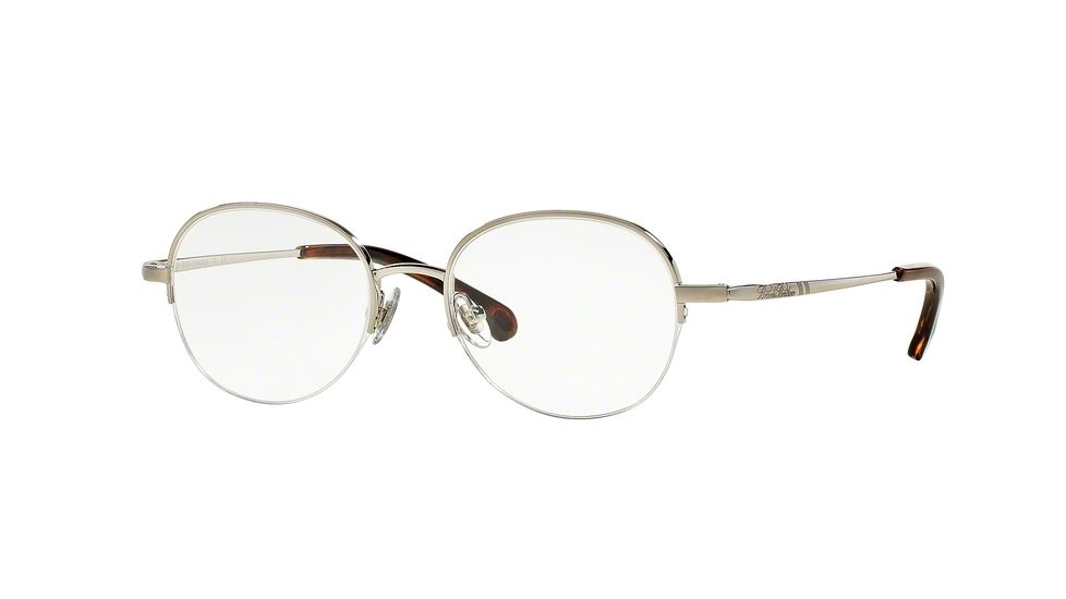Brooks Brothers BB1042 Single Vision Prescription Eyeglasses 1558-48 - Silver Frame
