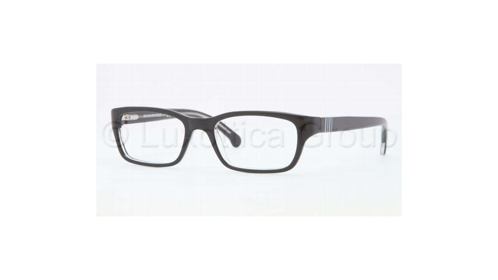 Brooks Brothers BB2007 BB2007 Single Vision Prescription Eyeglasses 6040-4616 - Black Crystal Frame