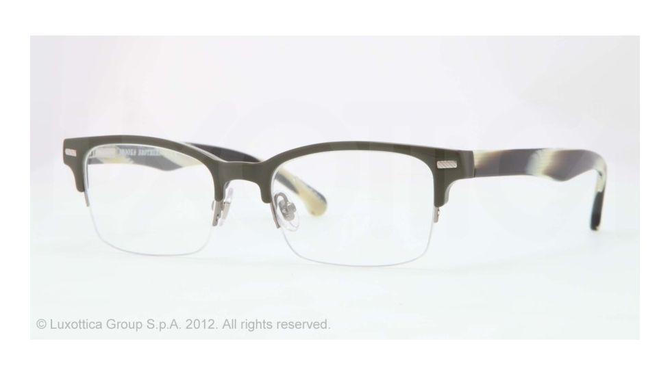 Brooks Brothers BB2014 Single Vision Prescription Eyeglasses 5334-50 - Olive Frame, Demo Lens Lenses