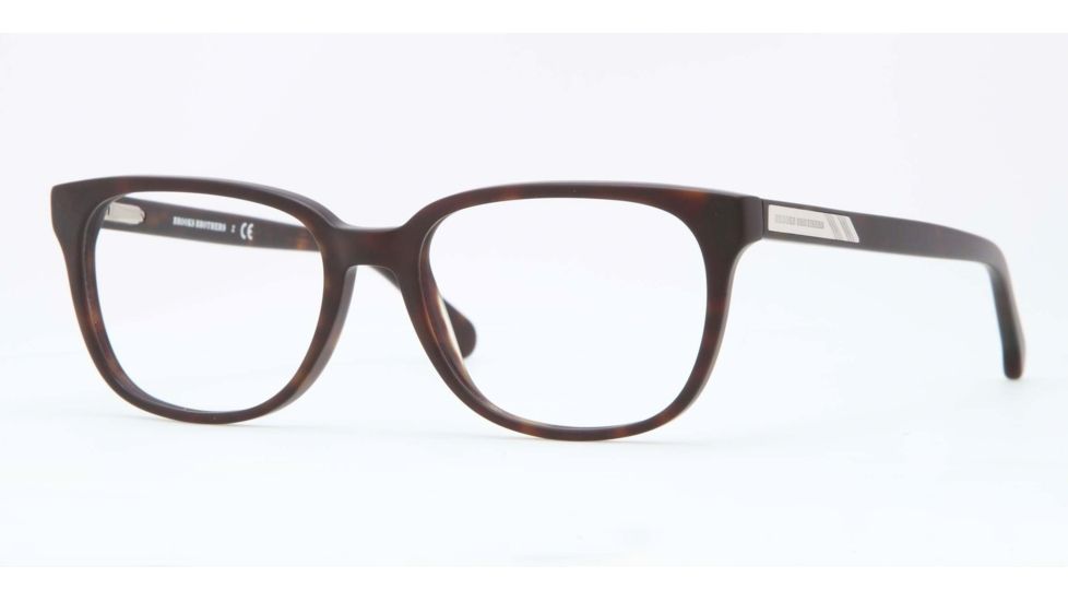 Brooks Brothers BB2017 Single Vision Prescription Eyeglasses 6065-52 - Matte Tortoise Frame