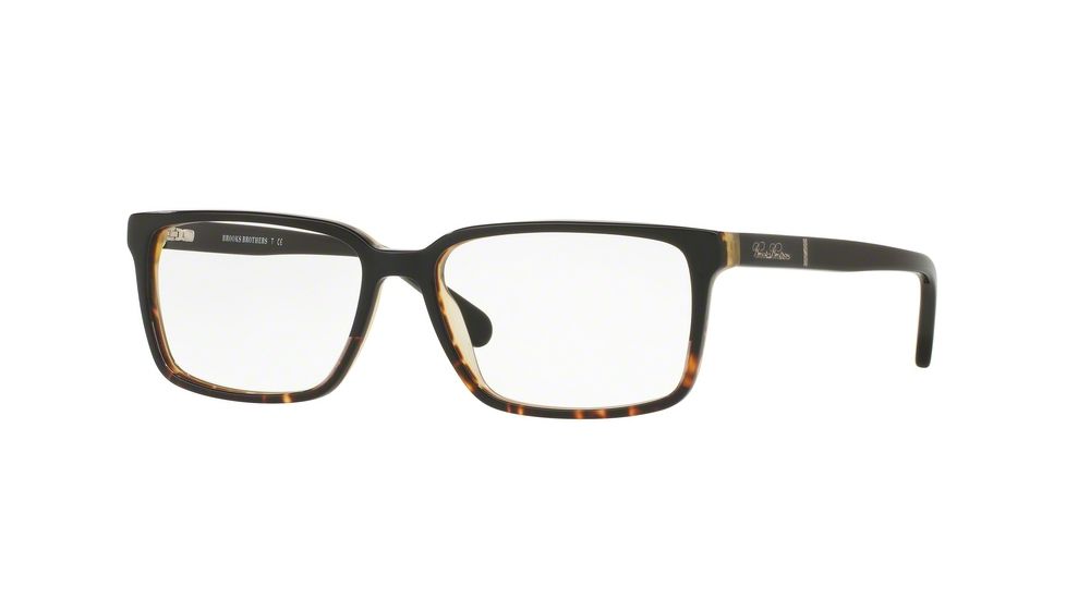 Brooks Brothers BB2032 Progressive Prescription Eyeglasses 6117-55 - Black Tortoise/Black Frame