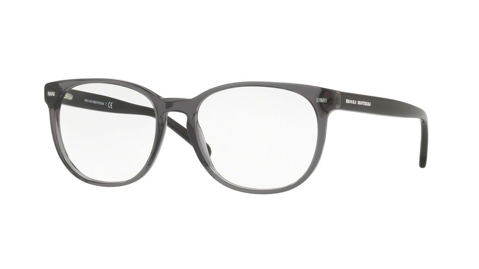Brooks Brothers BB2038 Single Vision Prescription Eyeglasses 6138-55 - Grey Translucent Frame