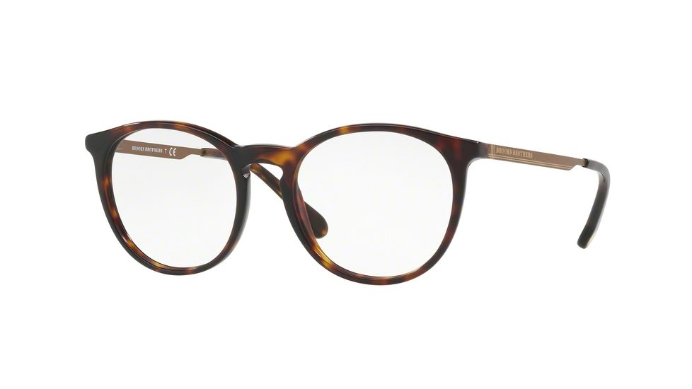 Brooks Brothers BB2041 Single Vision Prescription Eyeglasses, 50mm, Dark Tortoise, BB2041-6001-50-SV