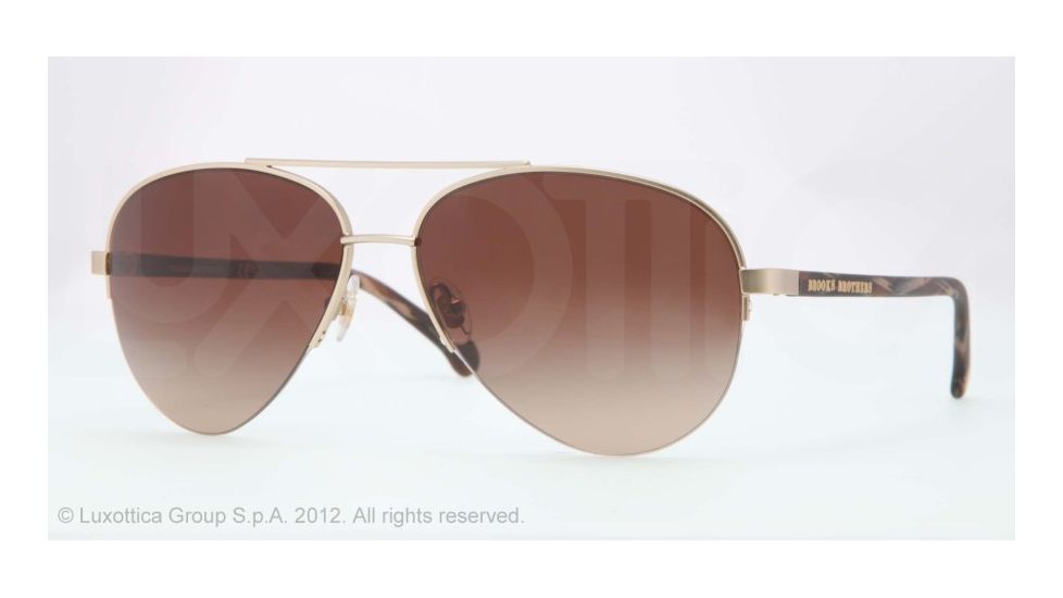 Brooks Brothers BB4018 Progressive Prescription Sunglasses BB4018-153113-59 - Lens Diameter 59 mm, Frame Color Satin Gold