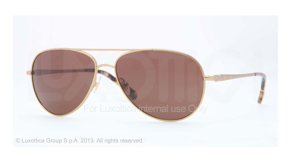 Brooks Brothers BB4020 Sunglasses 164073-58 - Brushed Gold Frame, Brown Solid Lenses