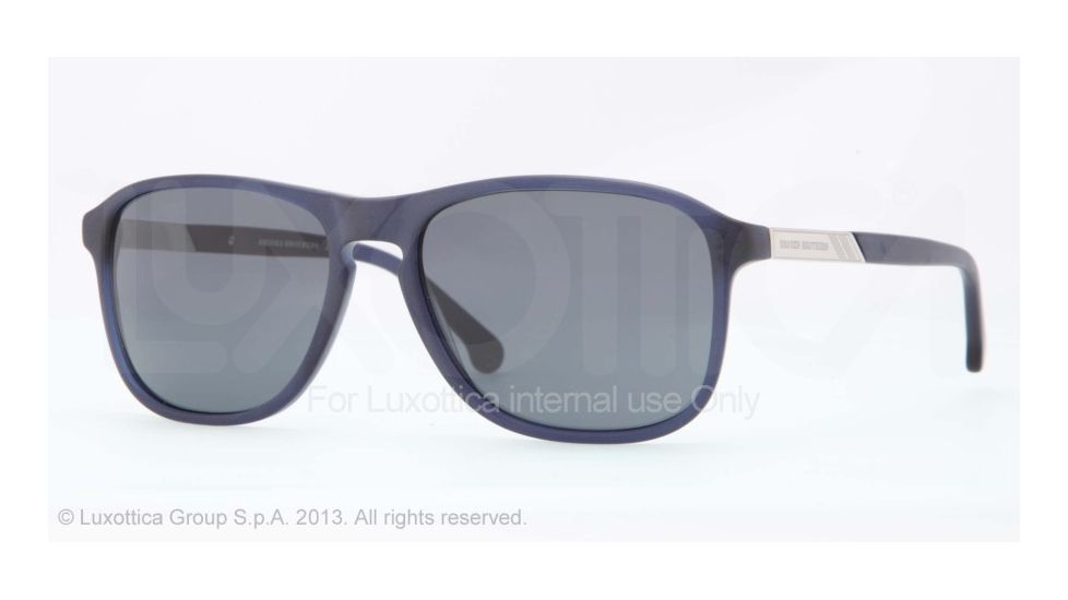 Brooks Brothers BB5012 Sunglasses 607187-57 - Matte Blue Frame, Grey Solid Lenses