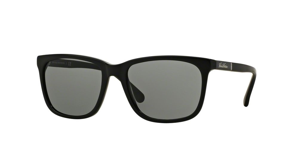 Brooks Brothers BB5027S Sunglasses 609587-57 - Black / Matte Black Frame, Grey Solid Lenses