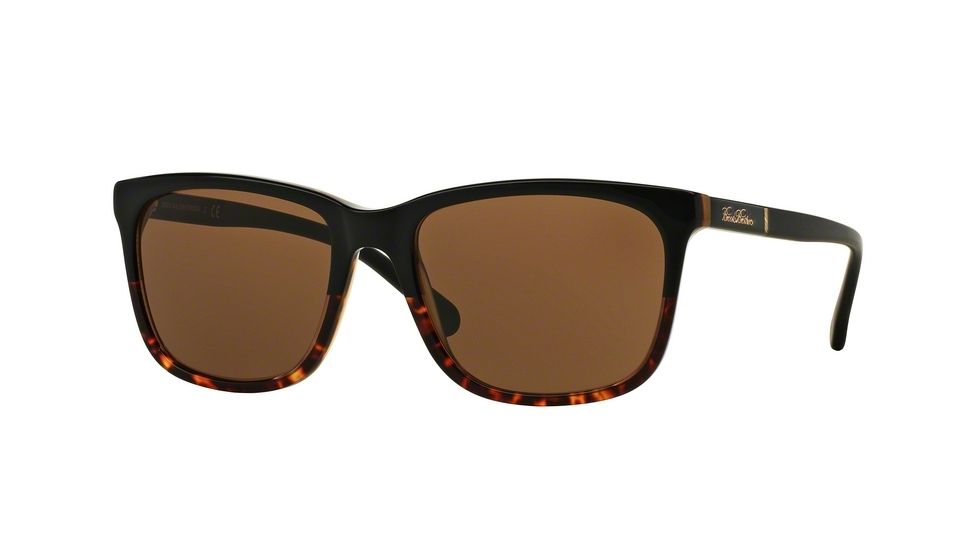 Brooks Brothers BB5027S Sunglasses 609973-57 - Black Tort/matte Black Tort Frame, Dark Brown Solid Lenses