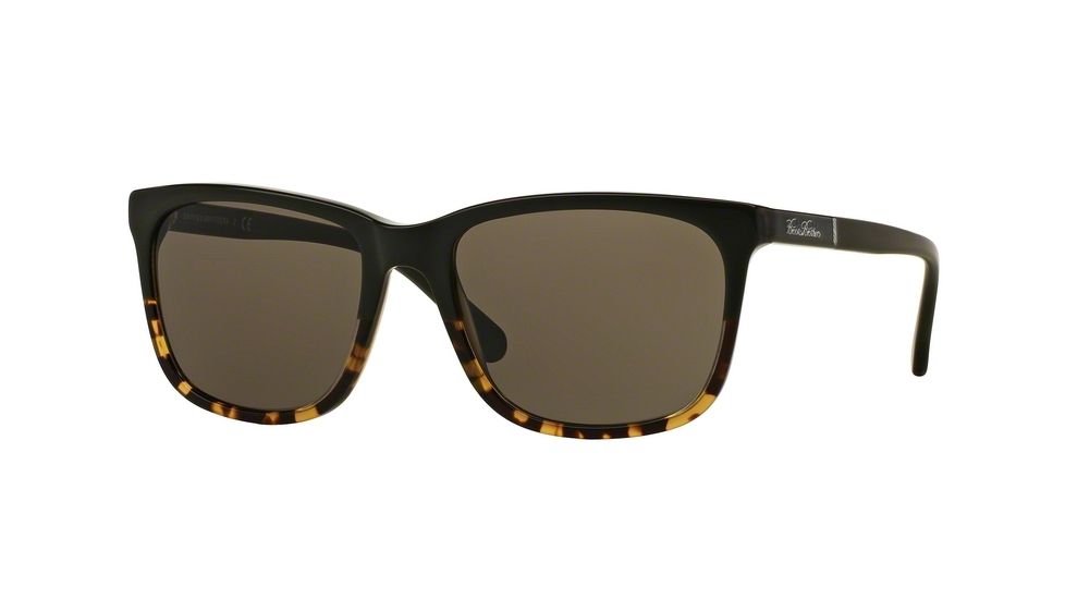 Brooks Brothers BB5027S Sunglasses 610003-57 - Green Tort/matte Green Tort Frame, Lt. Brown Solid Lenses