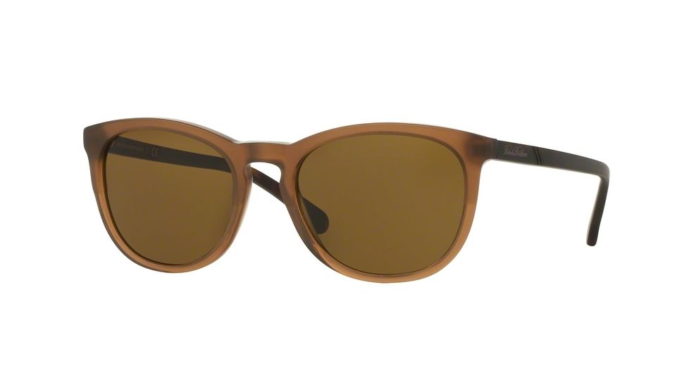 Brooks Brothers BB5030S Sunglasses 611073-55 - Lt Brown/matte Dk Tort Frame, Smoke Solid Lenses