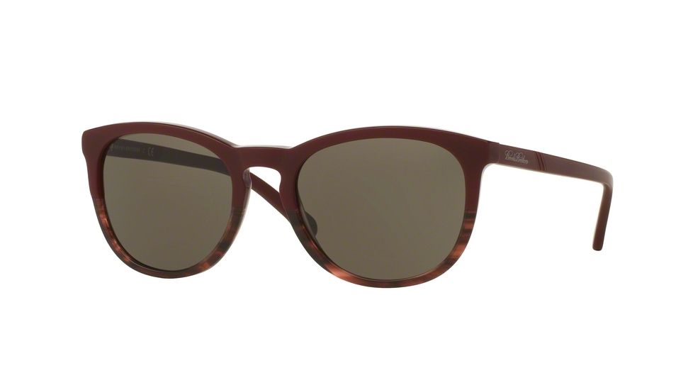 Brooks Brothers BB5030S Sunglasses 611103-55 - Burgundy Tort Gradient/brgundy Frame, Lt. Brown Solid Lenses