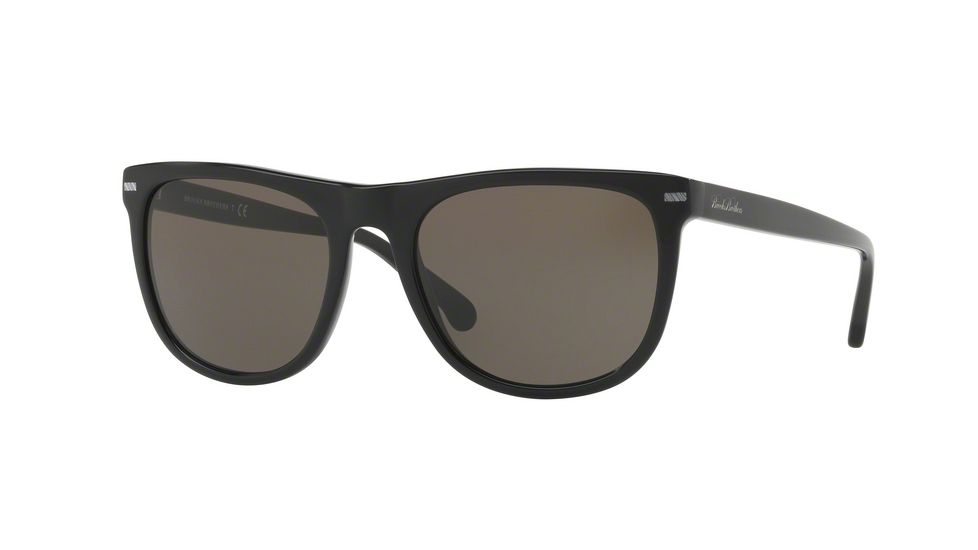 Brooks Brothers BB5037S Sunglasses 60003-55 - Black Frame, Smoke Solid Lenses