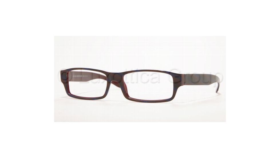 Brooks Brothers BB698 Eyeglasses with No-Line Progressive Rx Prescription Lenses 5293-5216 - Blue/Burgundy 