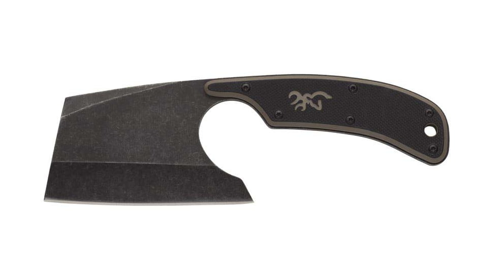 Browning 3220322 Cutoff Camp 2.50 Fixed Cleaver Plain Black Black Oxide Stonewa