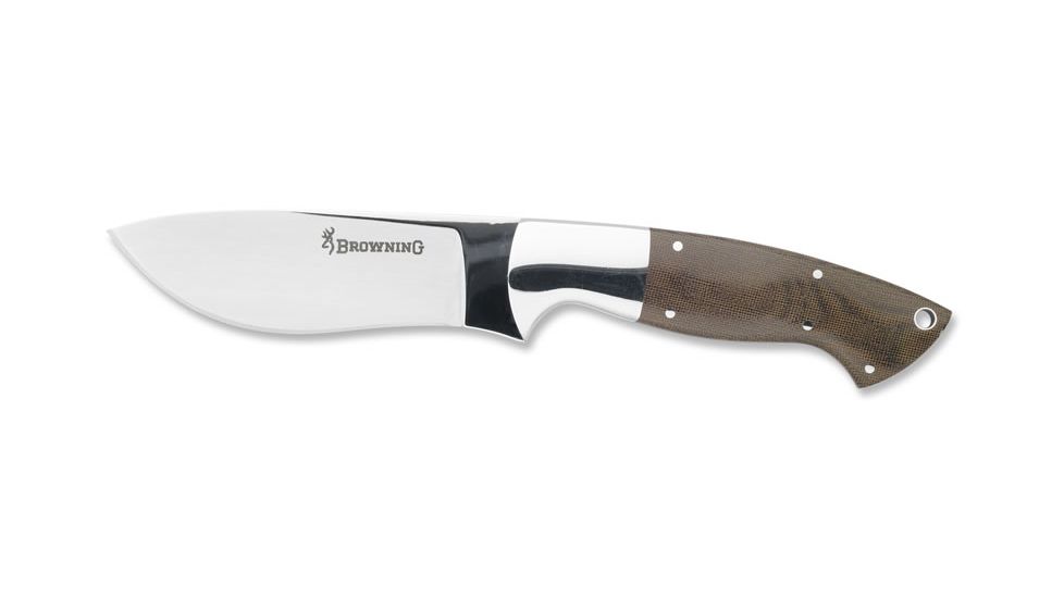 Browning 976 Backcountry,Brown Handle,Fixed SS Blade,Leather Sheath 322976