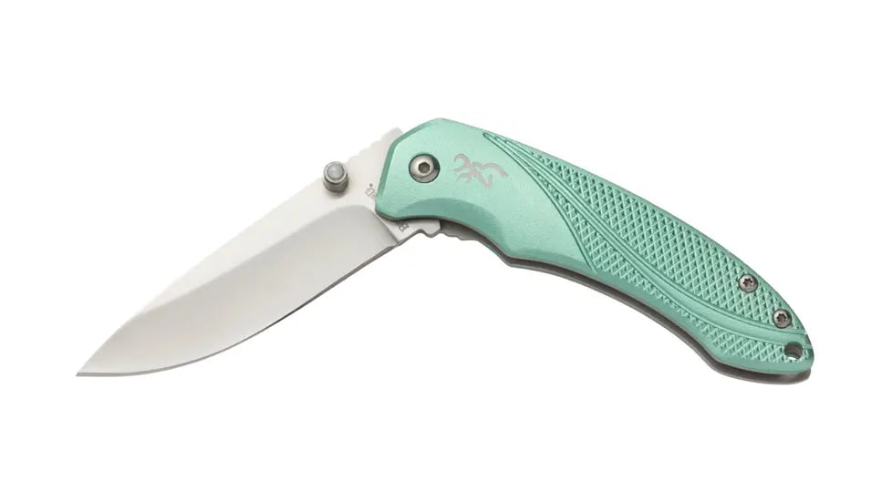 Browning Allure Folding Knife, 2.875in, 7Cr17Mov, Drop Point, Alloy Handle, N, 3220360