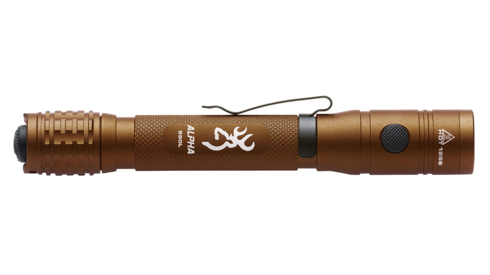 Browning Alpha LED Flashlight, 2AA, White, 550 Lumen, Burnt Bronze, 3711256