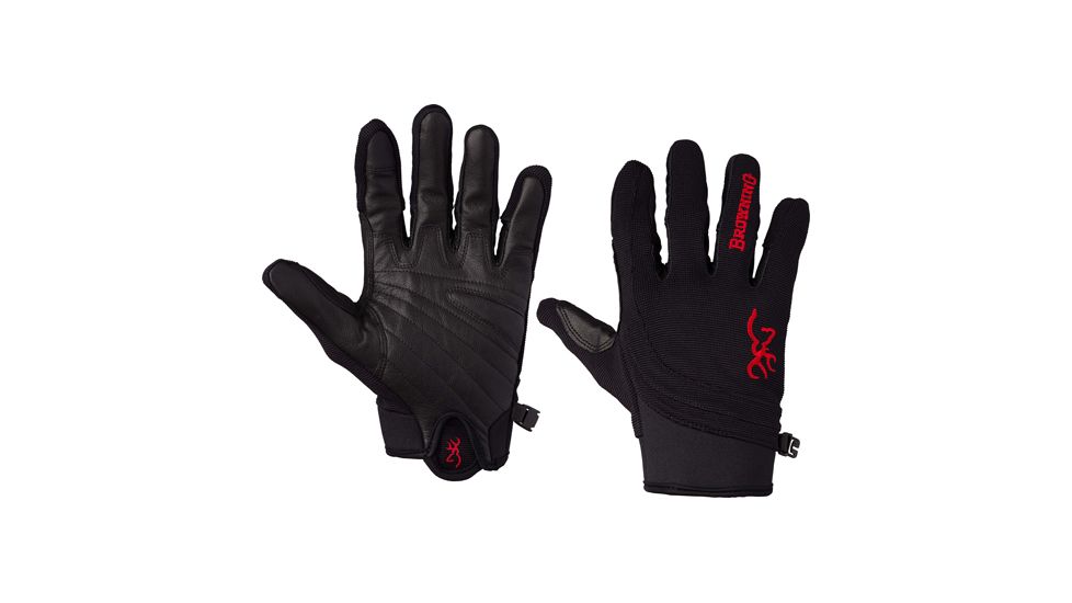 Browning Bg Ace Shooting Gloves Large Black/red Trim